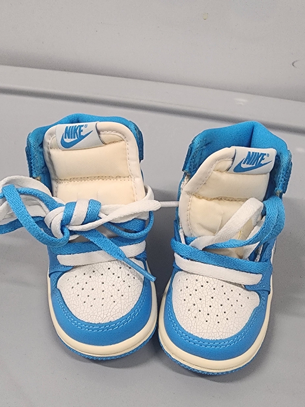Nike Kids Blue and White High-Top Sneakers